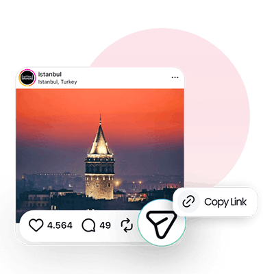 Copia il link del post di Instagram per il giveaway